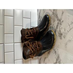 Sperry Women's Size 6 Duck Boots Brown and Black Waterproof